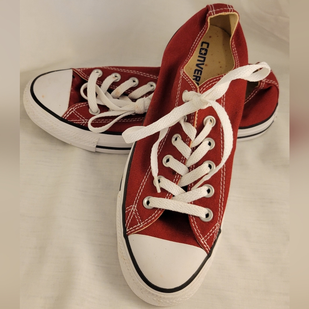 Maroon Converse All Star Low Top Sneakers